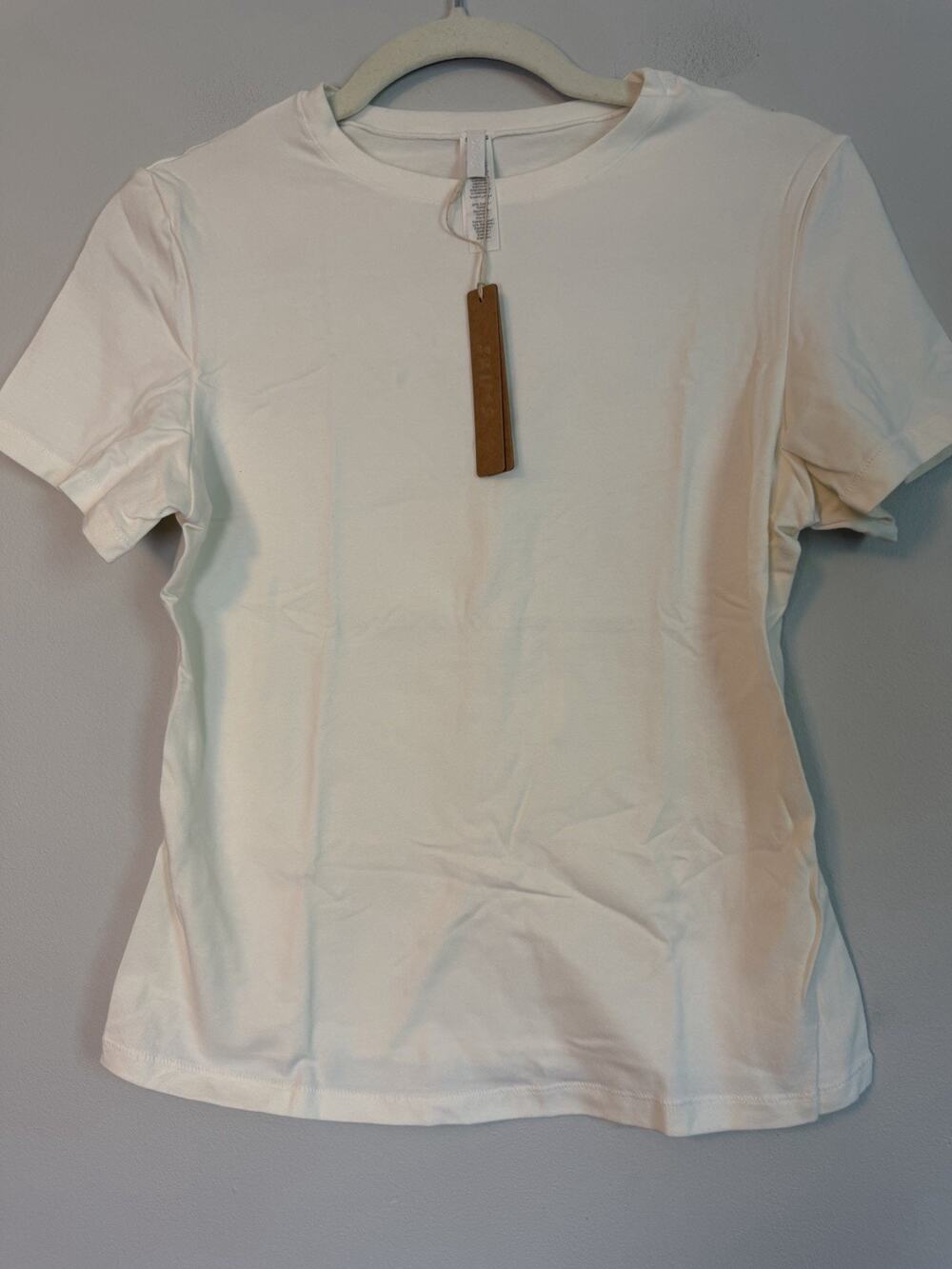 Skims Cotton Jersey Sz L Short Sleeve T-shirt Marble NWT